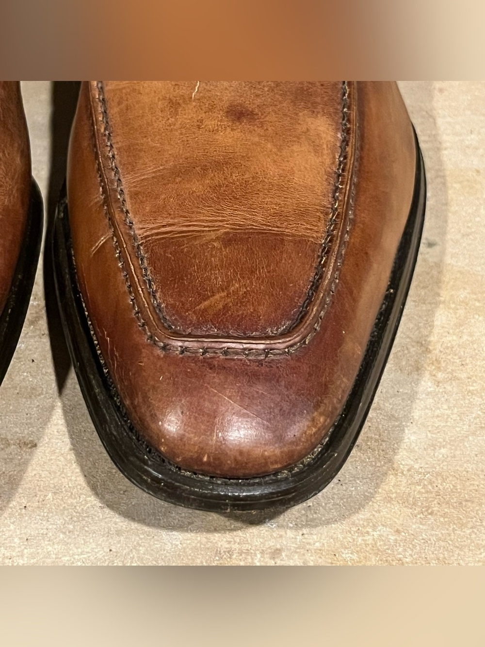 Magnanni Basilio Classic Almond Toe Brown Leather Lace-Up Derby Dress Shoes - Picture 4 of 10